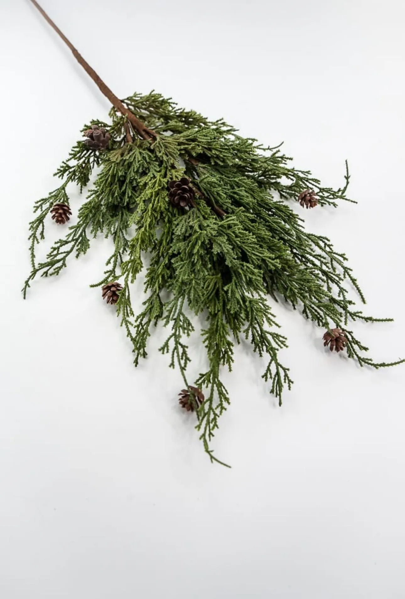 Artificial cedar and cone spray