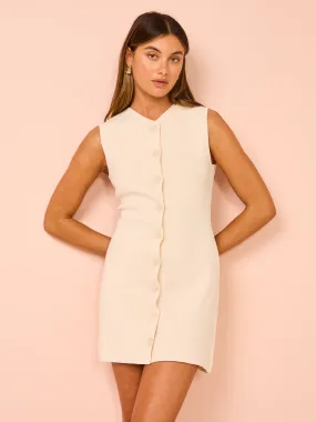 Bec & Bridge Ilora Knit Mini Dress in Ivory