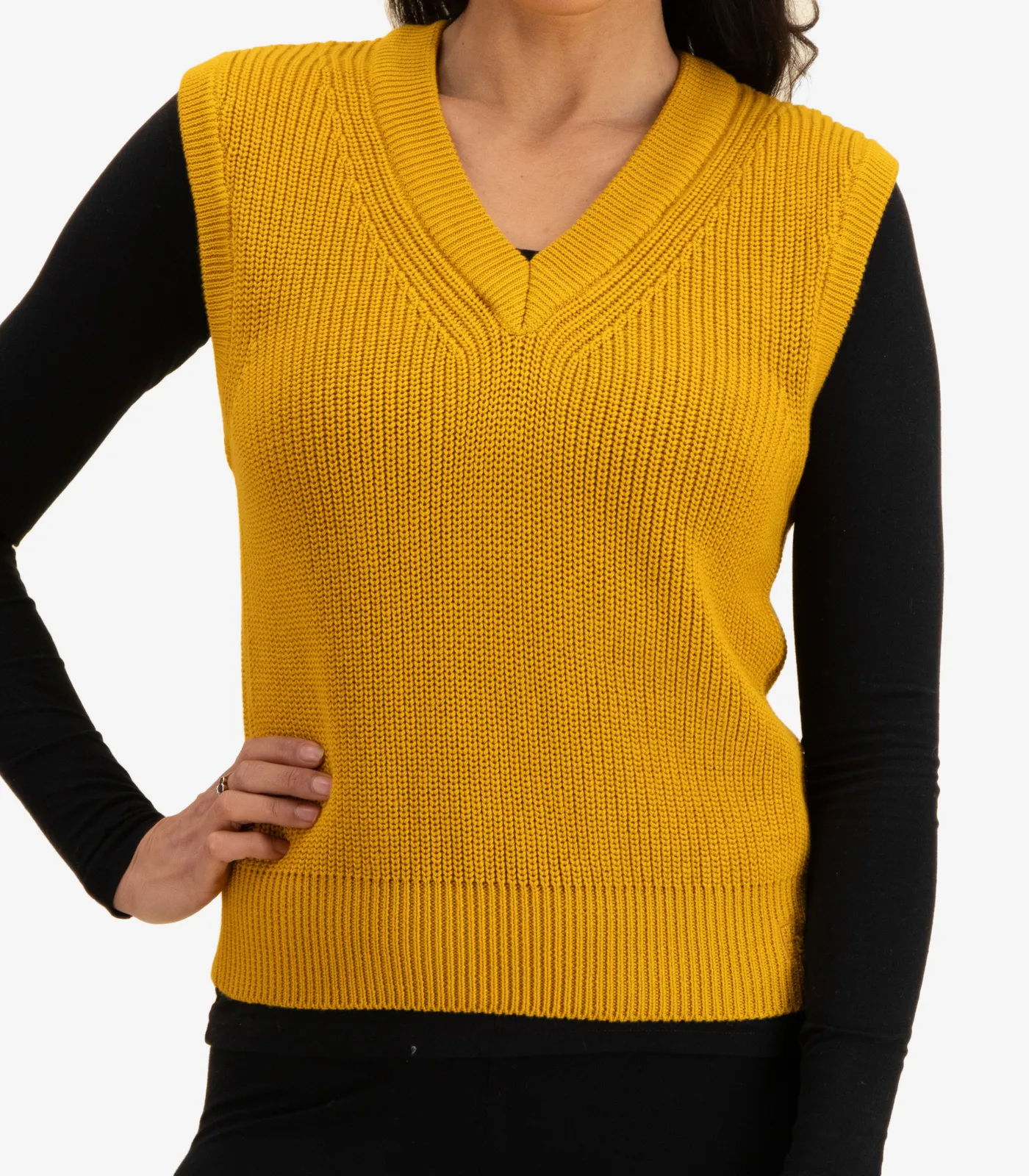 Knitted V Neck Vest