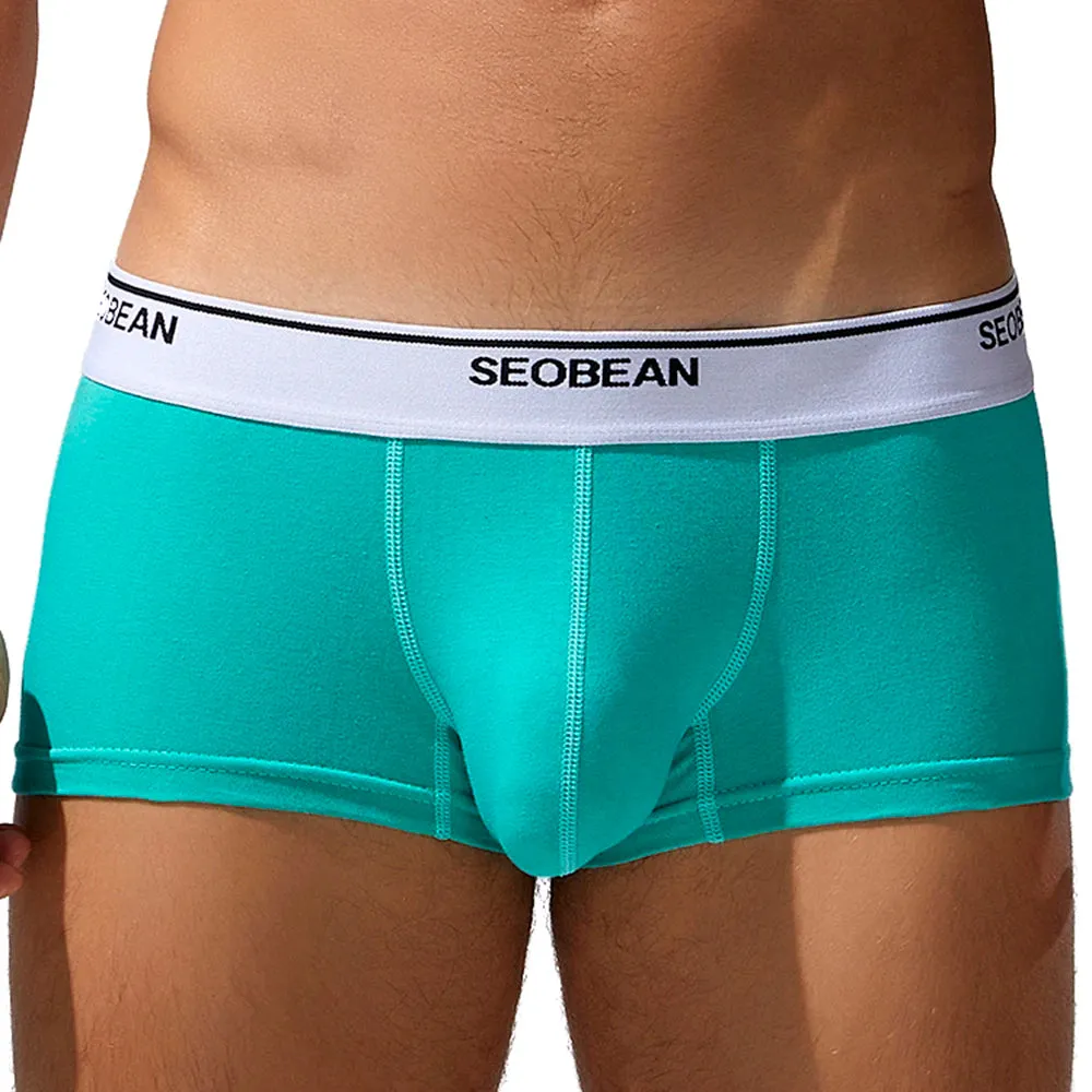 #PB Men's Cotton Underwear Boxers Solid Underwear