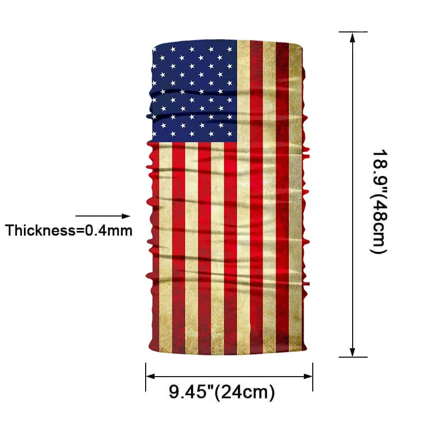 USA 3D National Flag Print Neck Balaclava-Scarf / Sun Protective Neck Tube Headwear